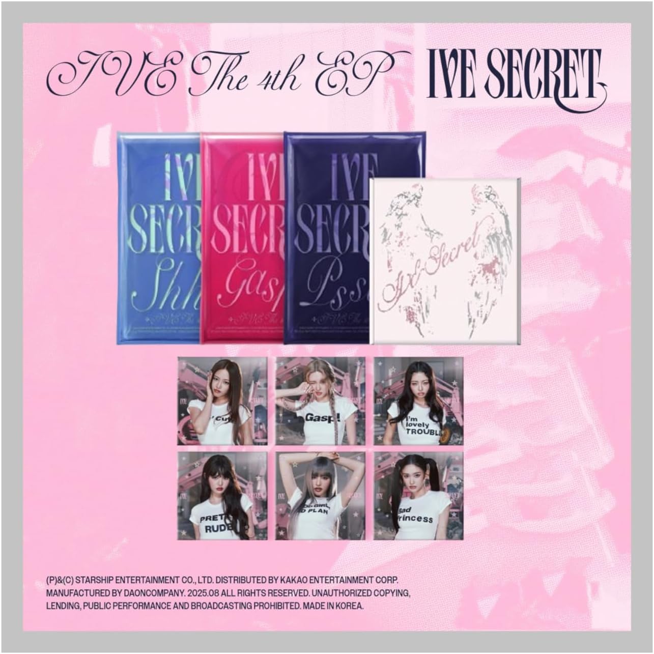 IVE IVE SECRET 4th EP Album with Tracking Sealed (3 Ver Set(1Standard+LOVED IVE+1Digipack))