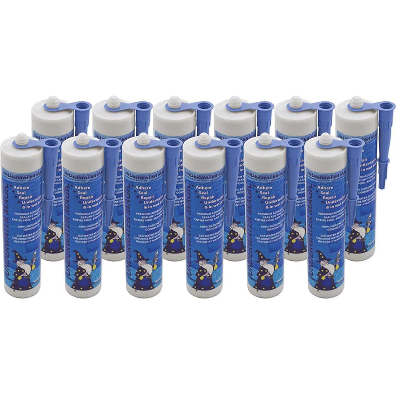 Underwater Magic UWM-02C Sealant, 290ml/9.8oz Tube, 12ct, Blue