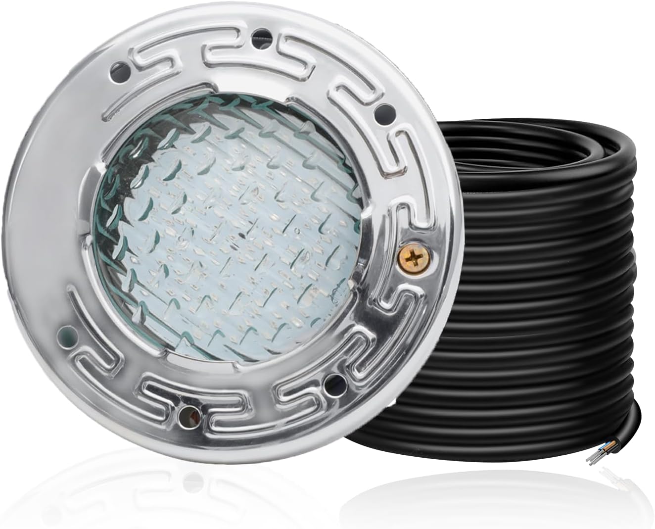 CAtArt 6 Inch Spa Light for Inground Pool Led, 100FT AC120V 6000K Cool White Pool Lights,Compatible with Pentair and Hayward Wet Niches, IP68 Waterproof