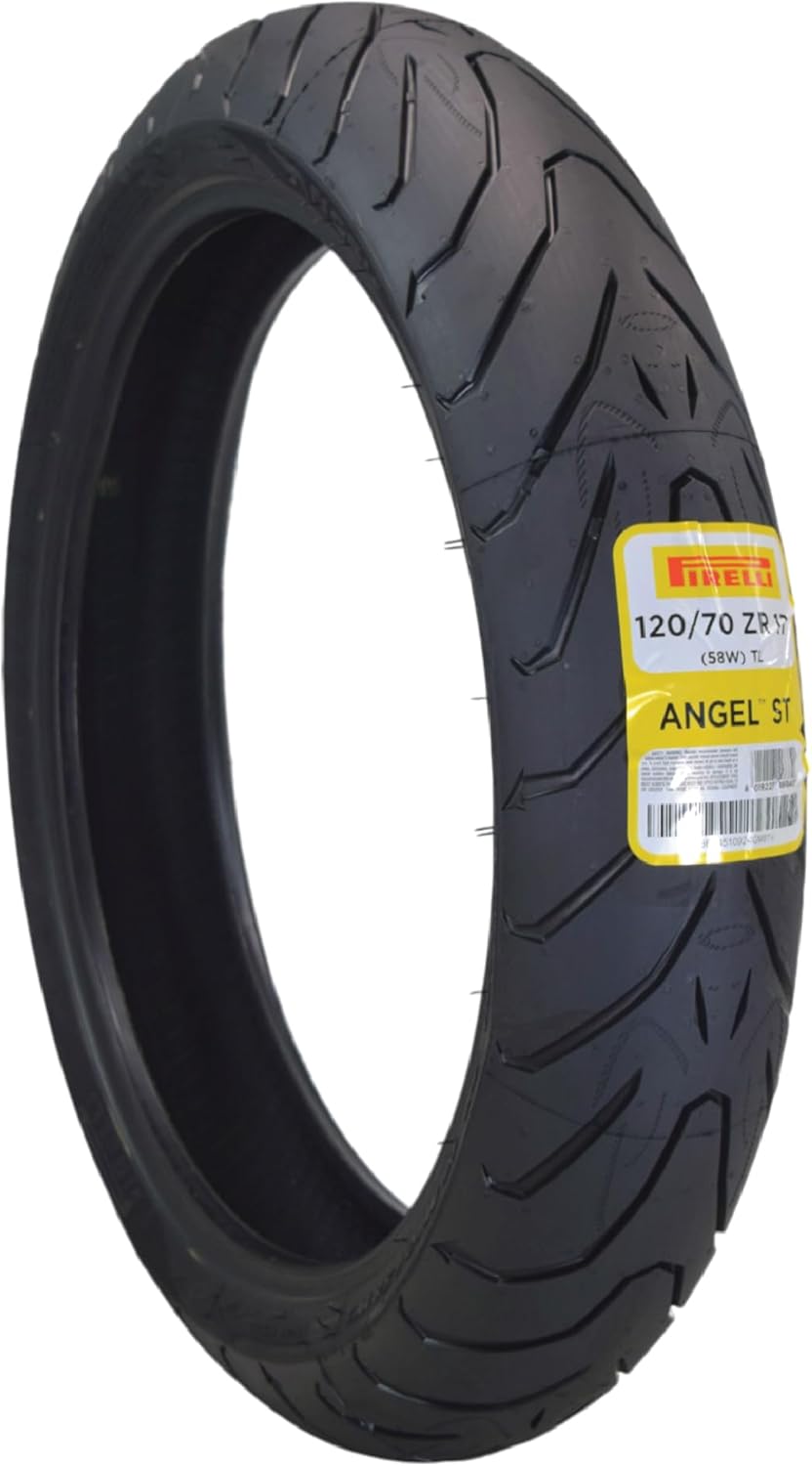 Pirelli Angel ST 120/70ZR17 (58W) Front Motorcycle Tire – High-Performance Sport Touring Tire for Enhanced Grip, Durability & Stability – Fits Sport & Touring Bikes