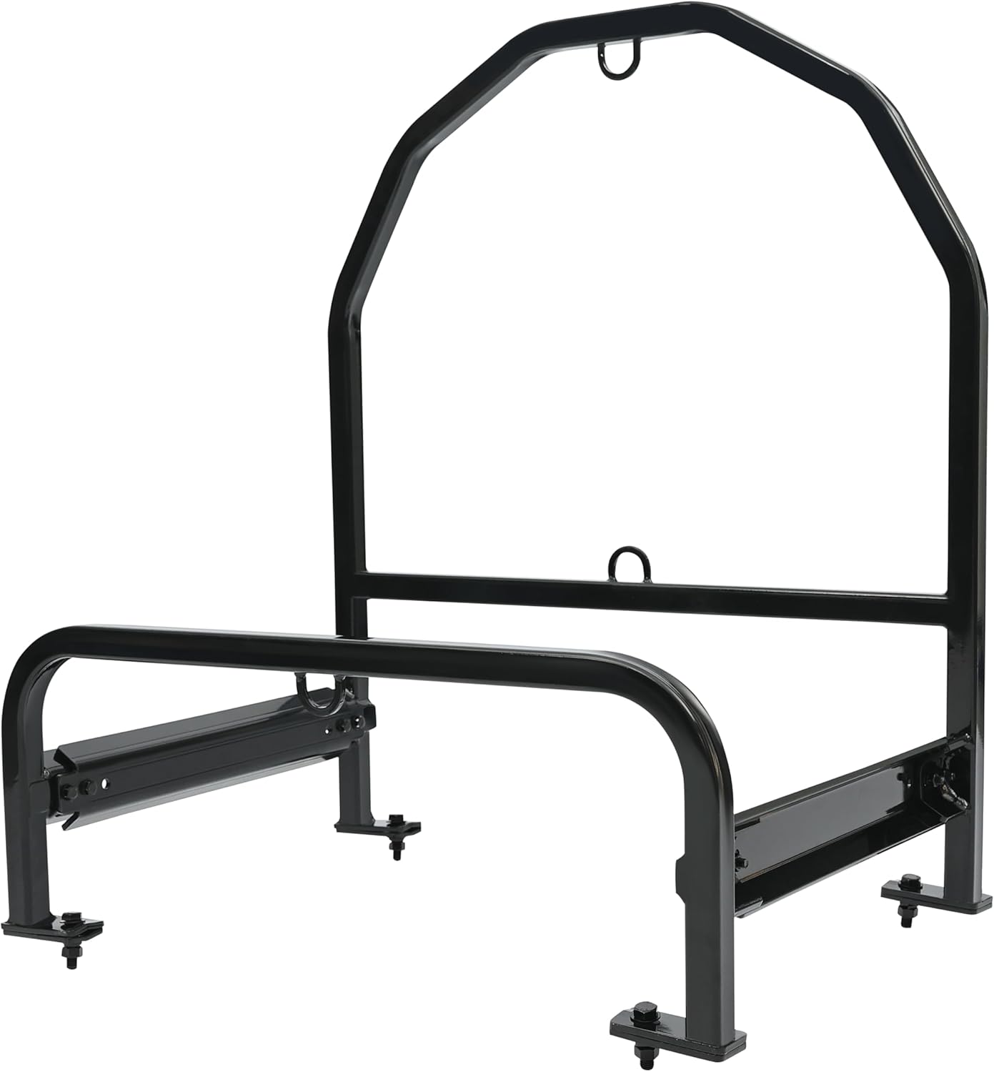 KUAFU Semi Truck Spare Tire Carrier Compatible with Volvo, Kenworth, Mack, Western Star, Freightliner, Peterbilt Universal Adjustable Spare Tire Rack Holder Width Max Up to 19