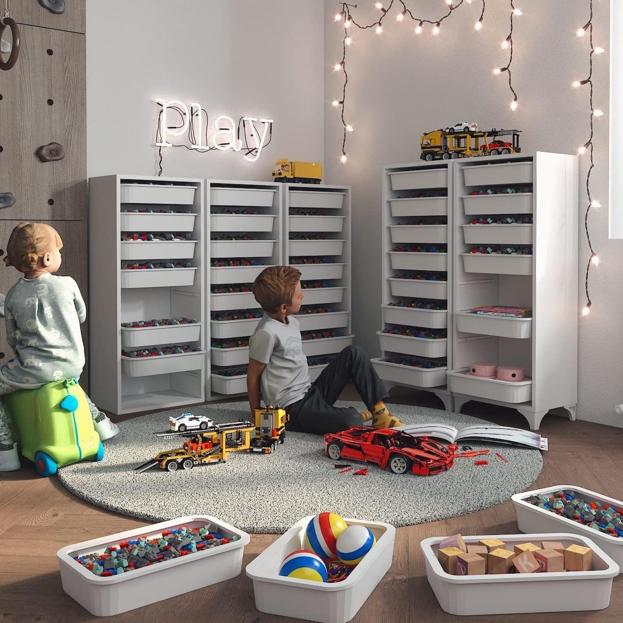 Comfyt White Dresser, Closet Organizers and Storage, Storage Cabinet Bins, Drawers, 8 Shelf Wood Bathroom Office Kitchen Garage Pantry Organizer Chest Shelf Shoe Rack