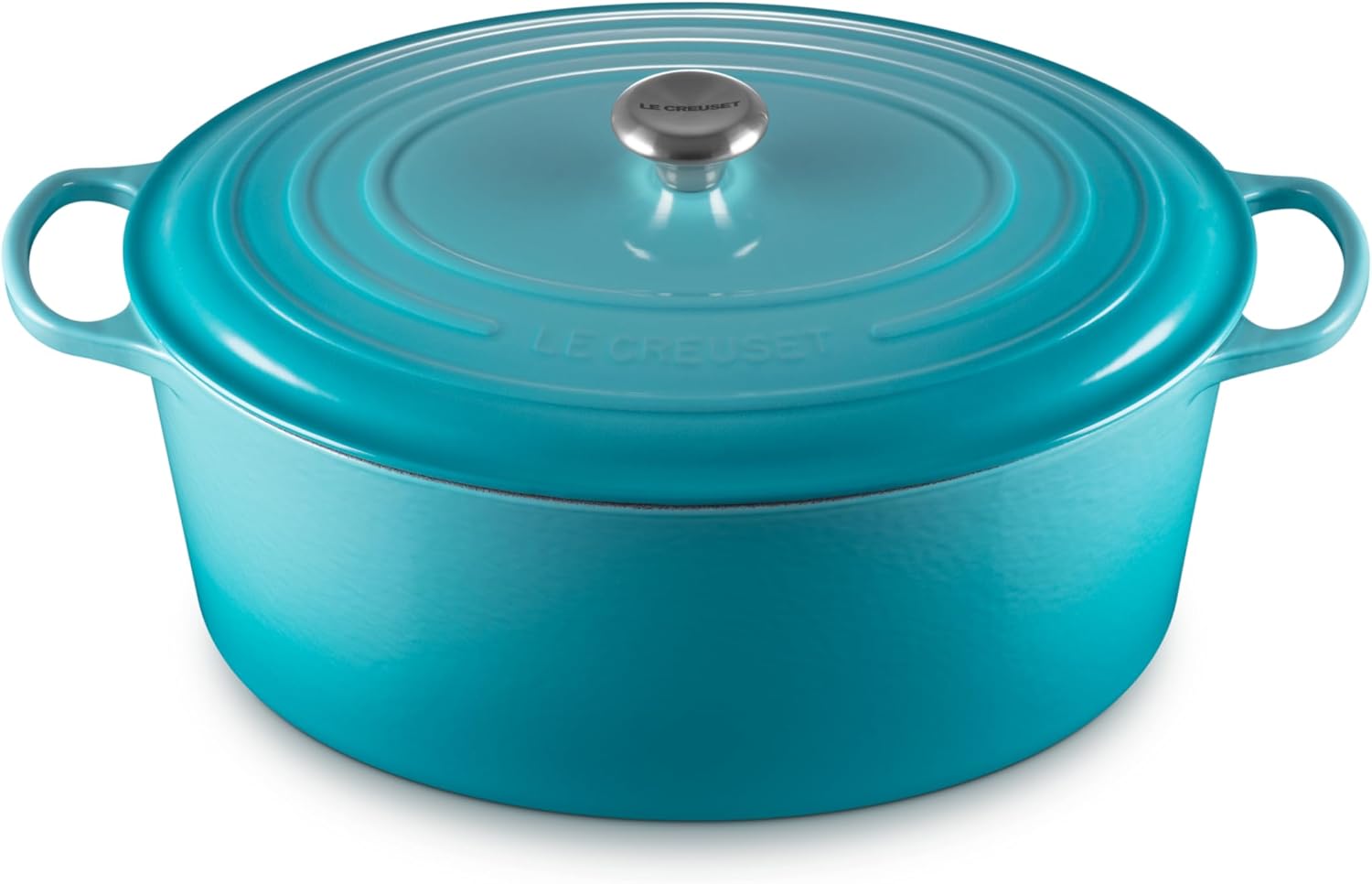 Le Creuset Enameled Cast Iron Signature Oval Dutch Oven, 15.5qt., Caribbean