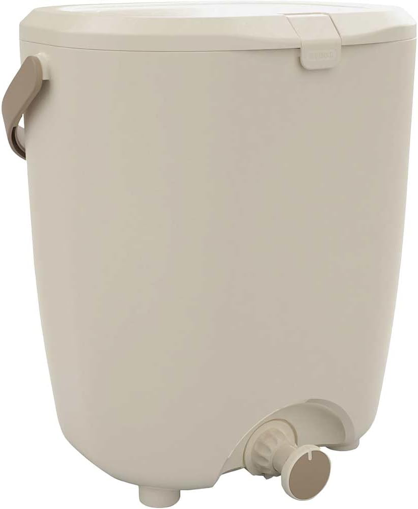 Hozelock Ltd 100-100-498 Hozelock Pure Bokashi Kitchen Composter, Plastic, 15 liters, Off-White