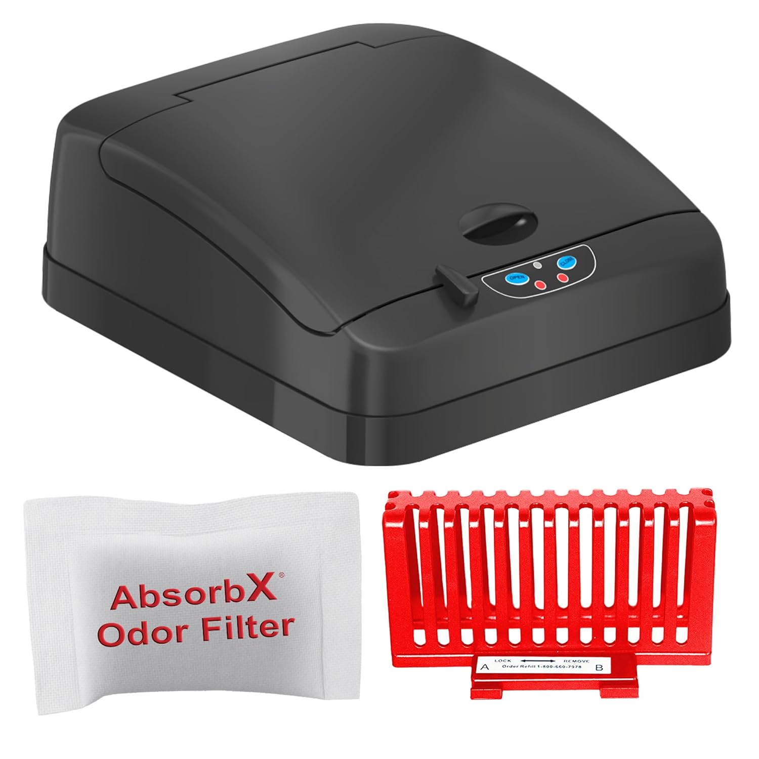 iTouchless Glide 13 Gallon Pet-Proof Sensor Trash Can with Wheels and Odor Control System, Stainless Steel