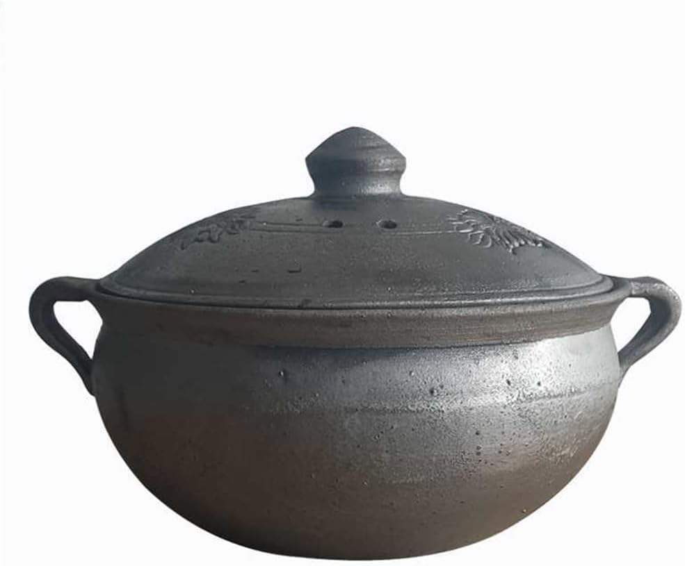 Black Casserole Stew Pot Household Gas Soup Coarse Sand Clay Stove