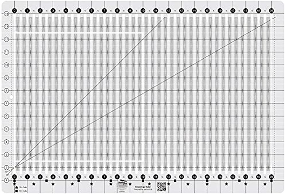 Creative Grids Stripology Slotted Quilting Ruler Template CGRGE1