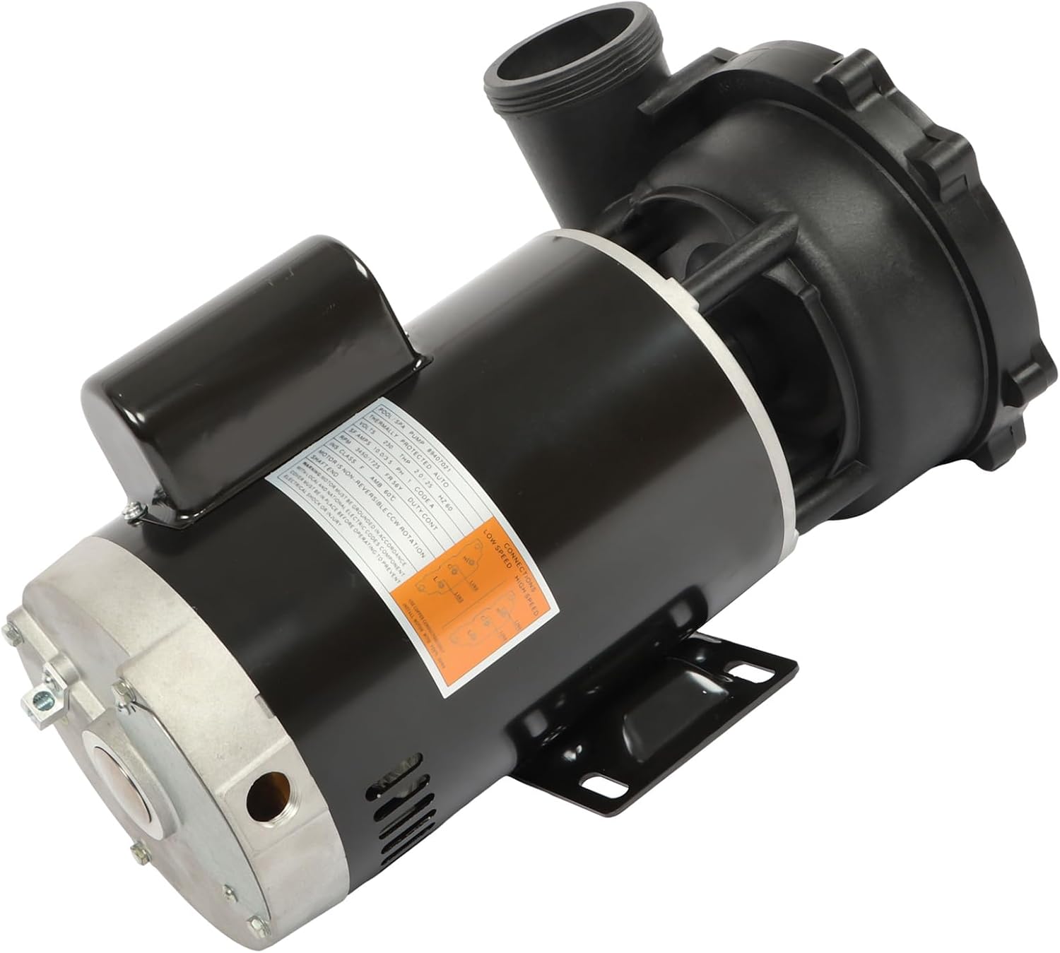 HOSTIC 3721221-1D Pool Pump 3HP 230 Volts 2 Speed 56Y Frame 2 Inch Replacement for Energy Efficient, Strong Power and Atable Flow, Strong Self Priming Capability
