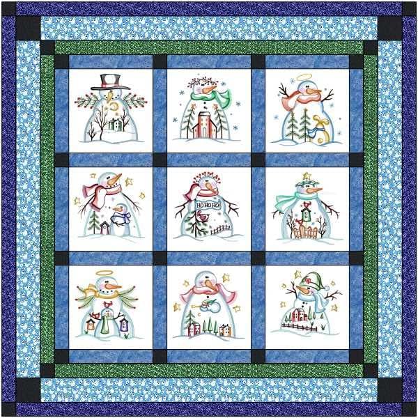 Material Maven Quilt Kit Country Christmas/Pre Cut Ready to Sew/Finished Embroidery