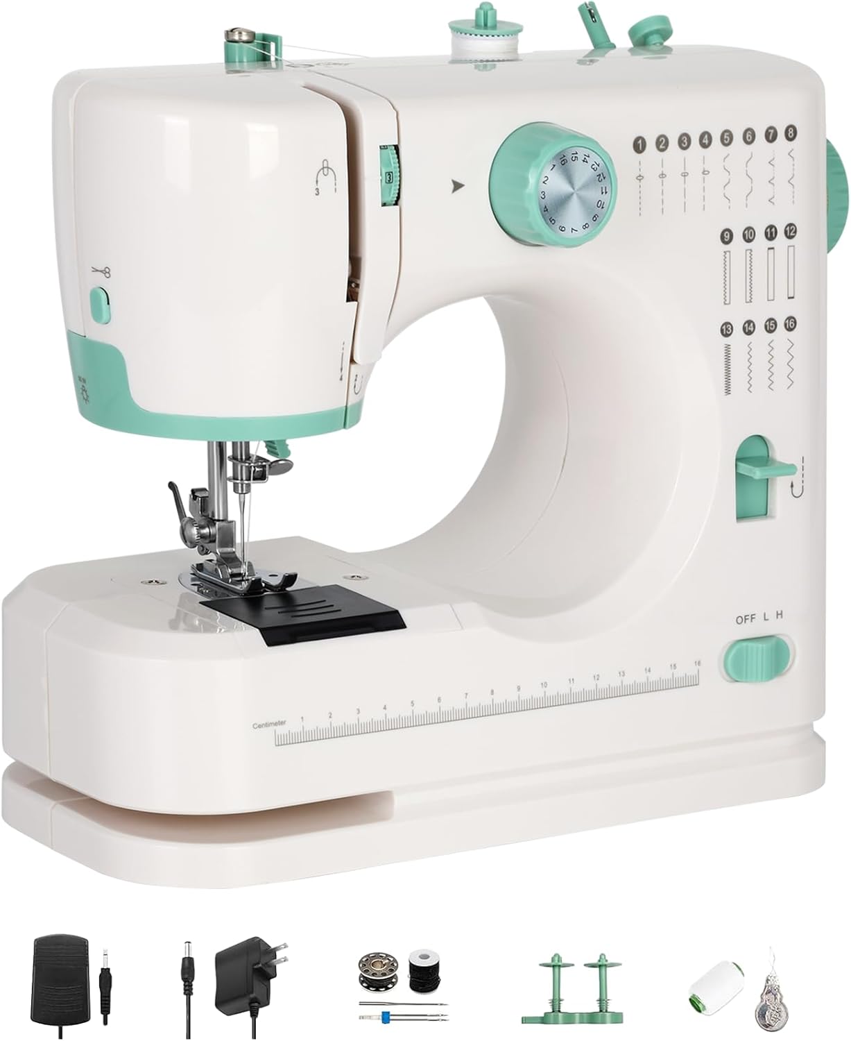 Ballet on Twin Needles, Sewing Machine for Beginners. Double Thread Sewing Machine, 16 kinds of Stitches. Automatic Thread Winding, Pierce Through 6 Layers of Denim