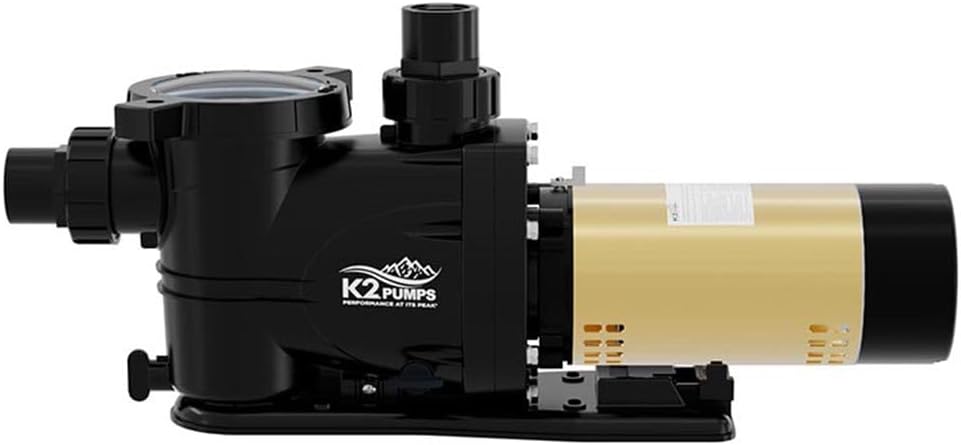 K2 Pumps PPI10001SPK, 1HP 2-Speed Pool Pump, 230 Volt, DOE Compliant