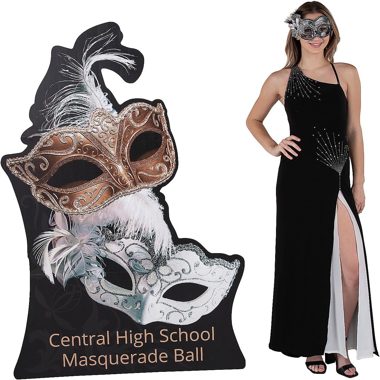 Fun Express Personalized Masquerade Ball Cardboard Cutout Stand-Up, 66