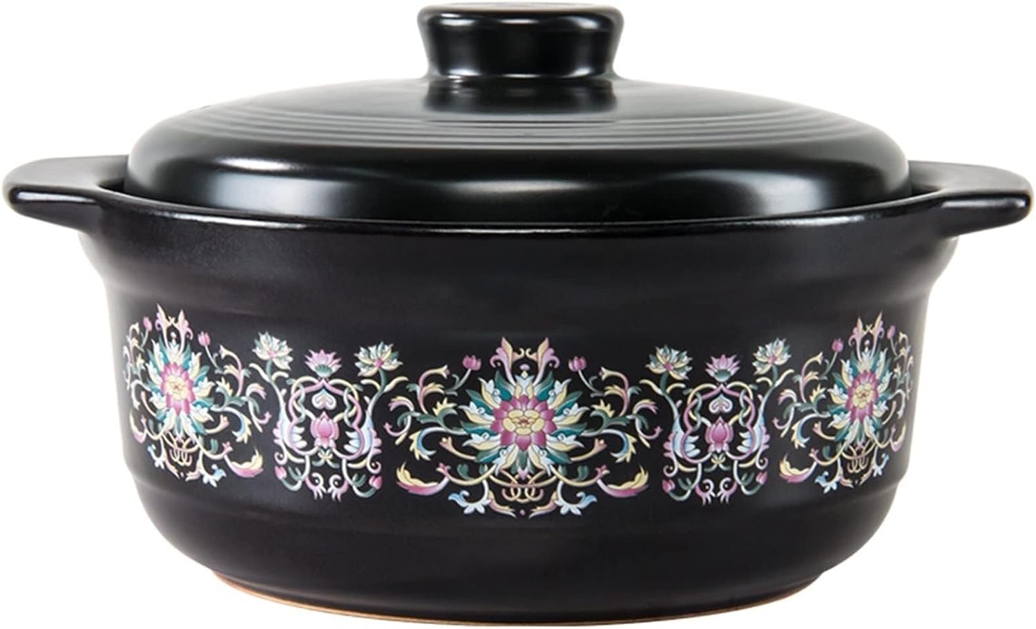 Ceramic Casserole Pot, Direct Fired Dry Stew Soup Pot, Heat-Resistant Clay Pot for Gas Stove, Single Bottom