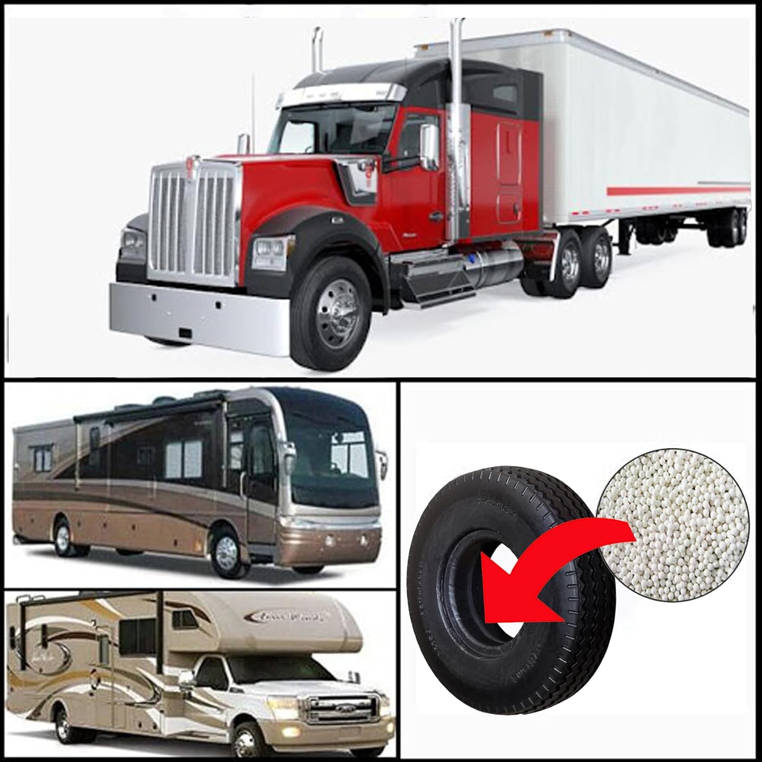 Checkered Flag Tire Balancing Beads 12oz, Case of 12-12oz Bags, 144oz Total Balance Beads for Semi Truck, Off-Road Vehicles, Tire Beads Include (12) Caps and Filtered Valve Cores