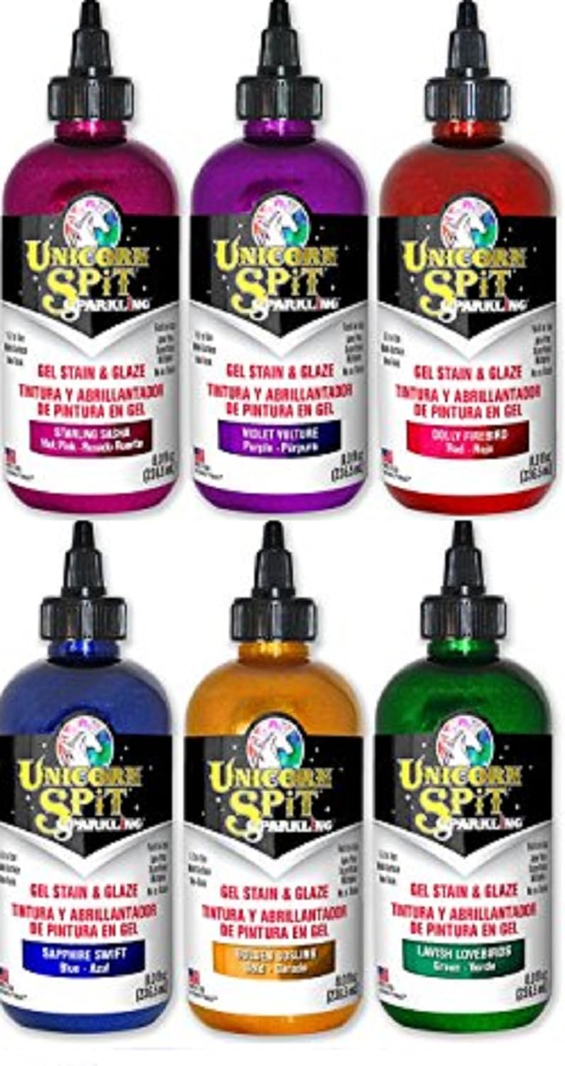 Sparkling Unicorn SPiT Bundle All 6 Sparkle Colors (8oz) Sapphire Swift, Violet Vulture, Dolly Firebird, Golden Gosling, Lavish Lovebirds, Starling Sasha with 4 Page Guide Book