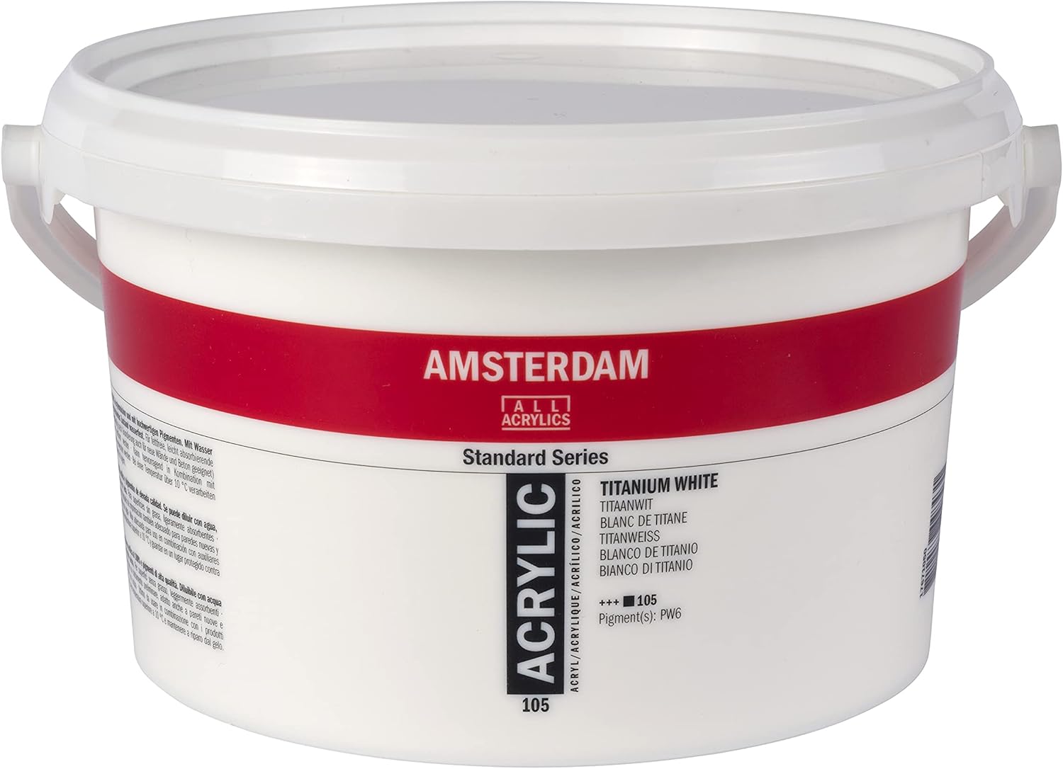 Amsterdam Standard Series Acrylic Bucket 2500ml Titanium White 105 (17671050)