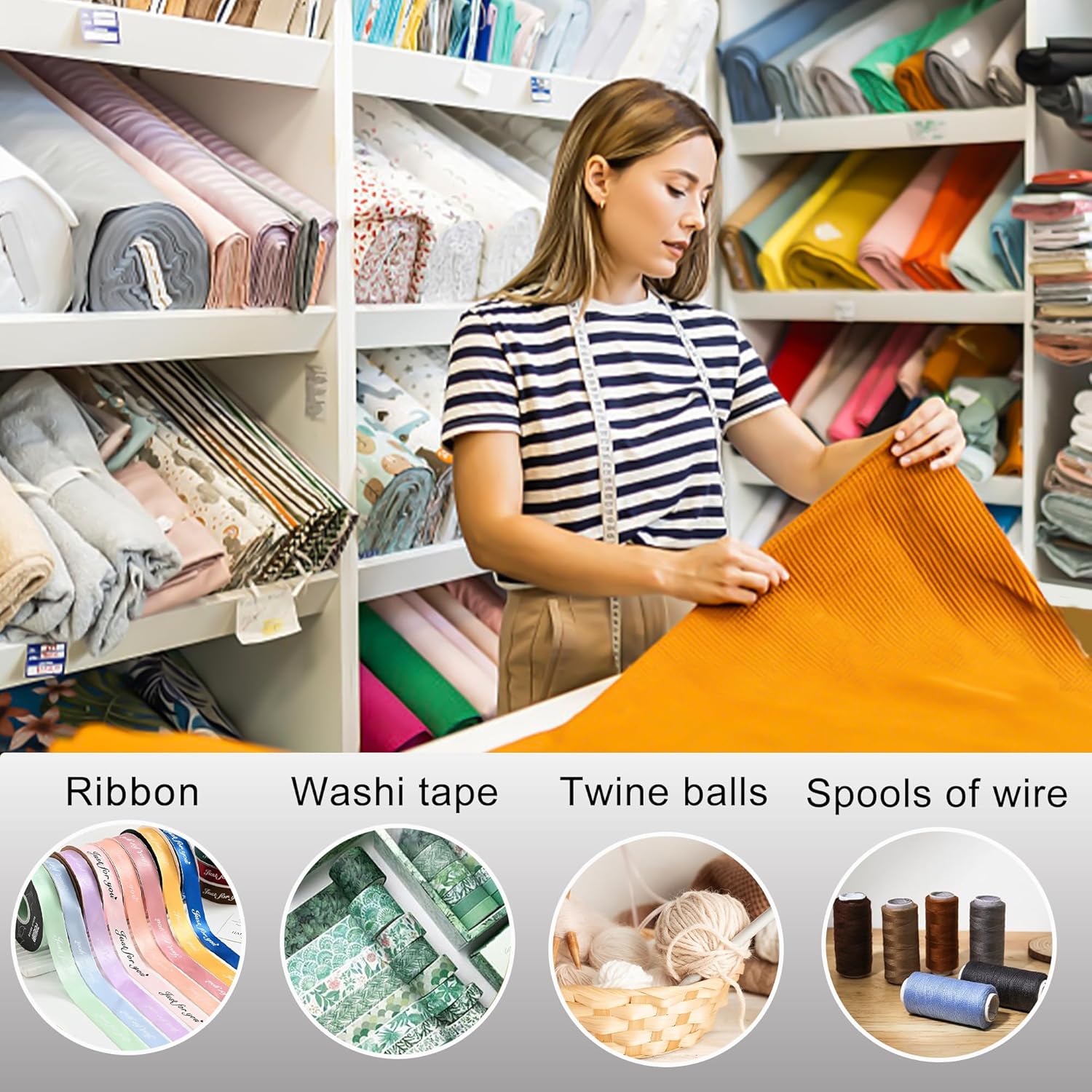 MEILANHUI Ribbon Holder Organizer Rack, 15 Tier Double-Sided Metal Ribbon Organizer Freestanding Movable Ribbon Storage, Large Capacity Ribbon Organizer for Craft Room, Cake Shop, Flower Store - Black