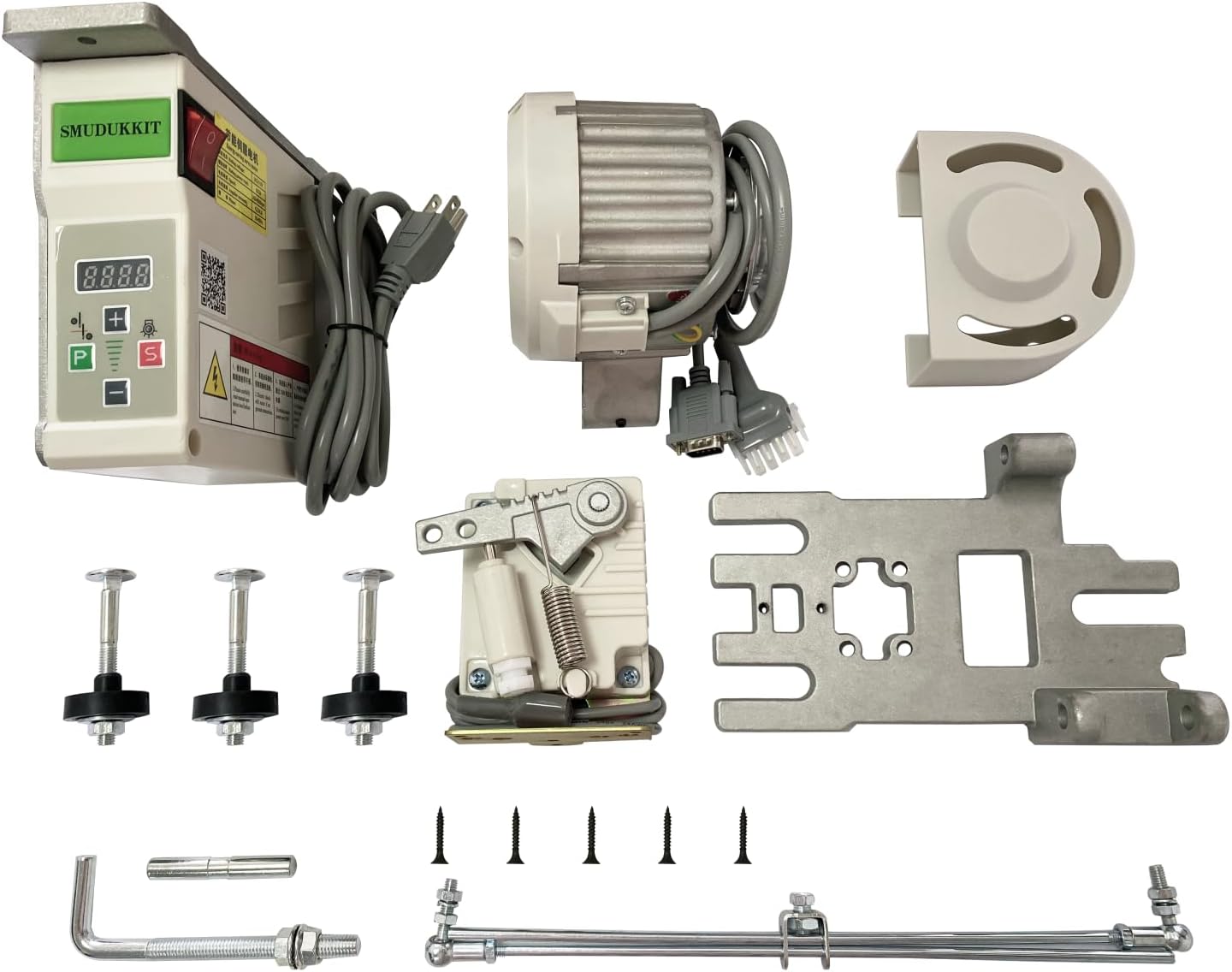 Sewing Machine Servo Motor for Industrial Sewing Machine Power 3/4HP 550W, Brushless Reversible with Controller and Foot Switch, (550, Watts)