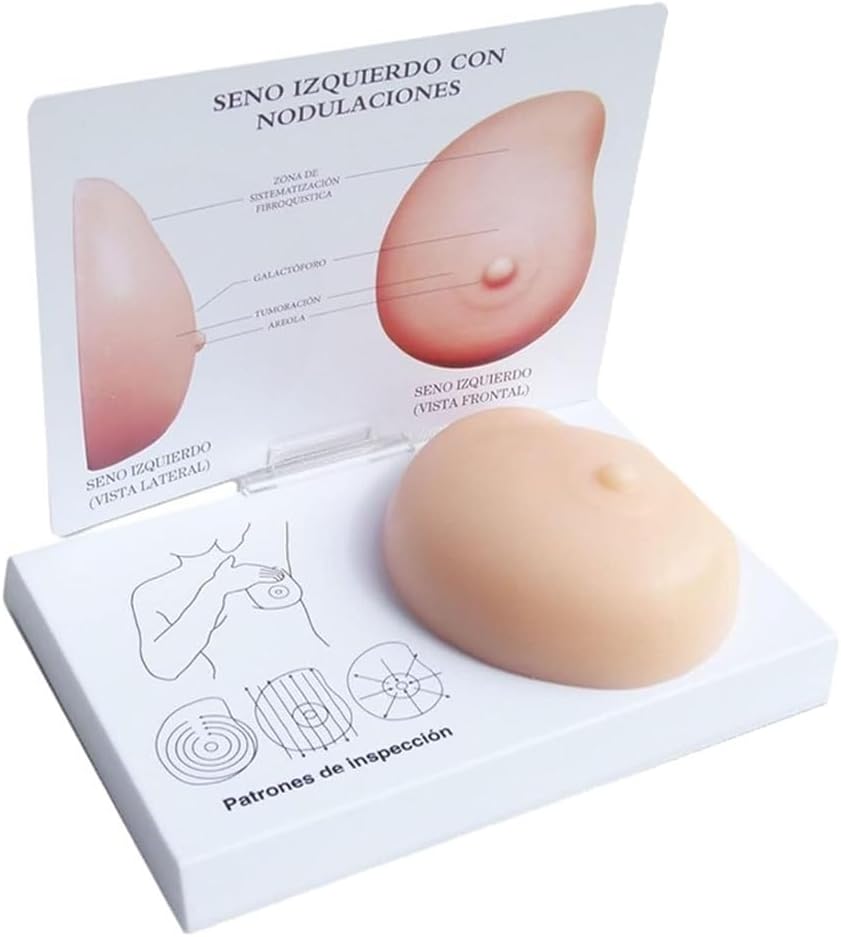 Silicone Breast Model, Female Breast Examination Model,Pathological Lumps Breast Self Test Manikins for Doctor-Patient，Communication,Medical Student Teaching