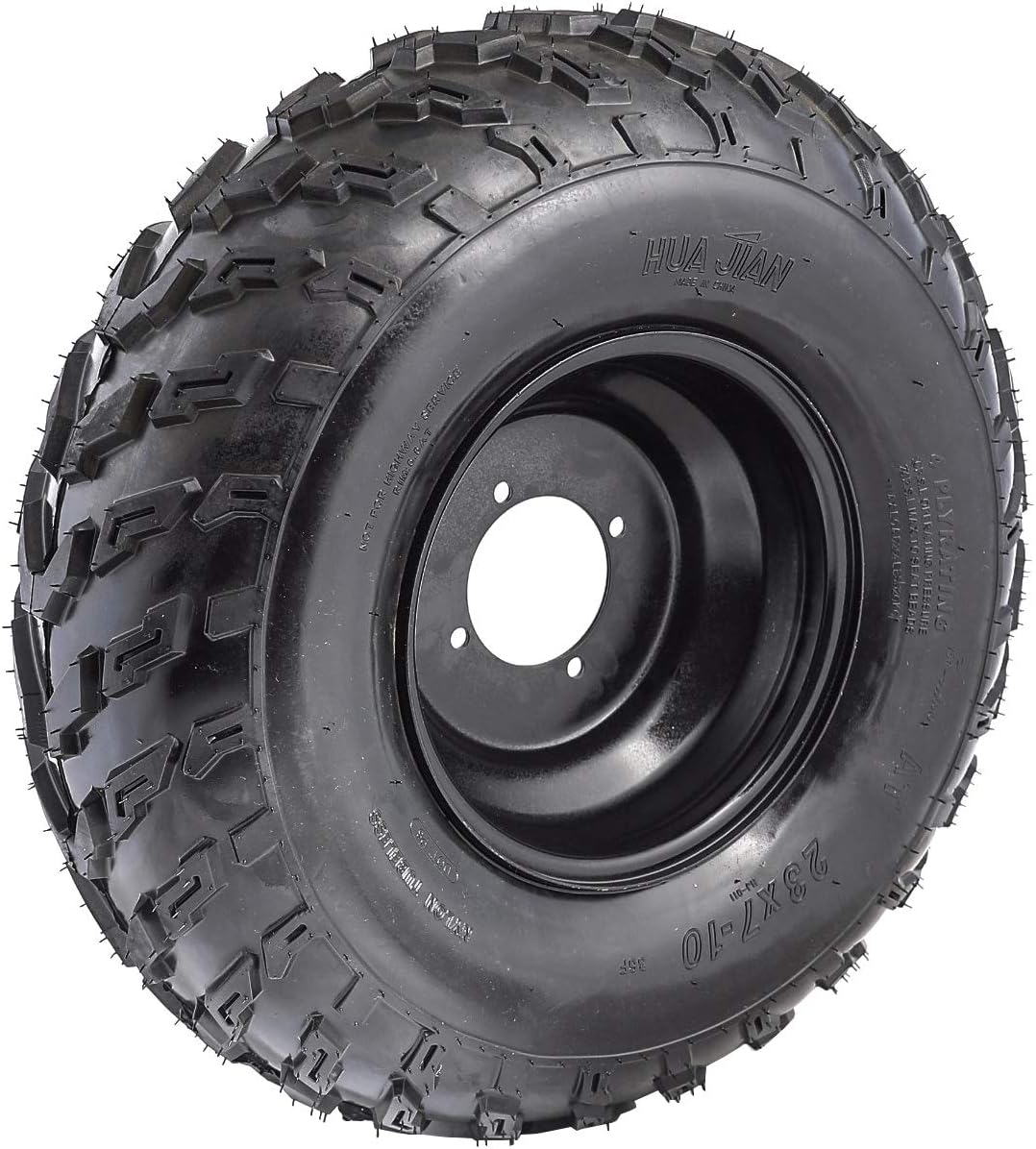 ATV Tires 23x7-10 Wheels with Rims | Tubeless tire for Go Kart UTV Quad Bike