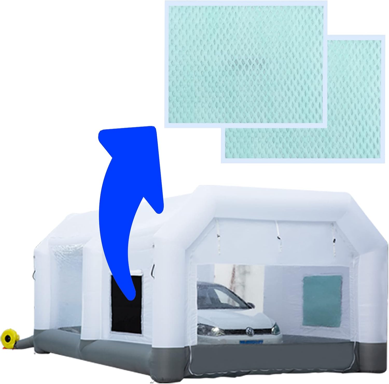 GORILLASPRO Inflatable Paint Booth Cell Pockets Pre-Filter Media - Includes 2 EPA Register Filters - Only Applies to GORILLASPRO Inflatable Spray Paint Booth, No Other Booth