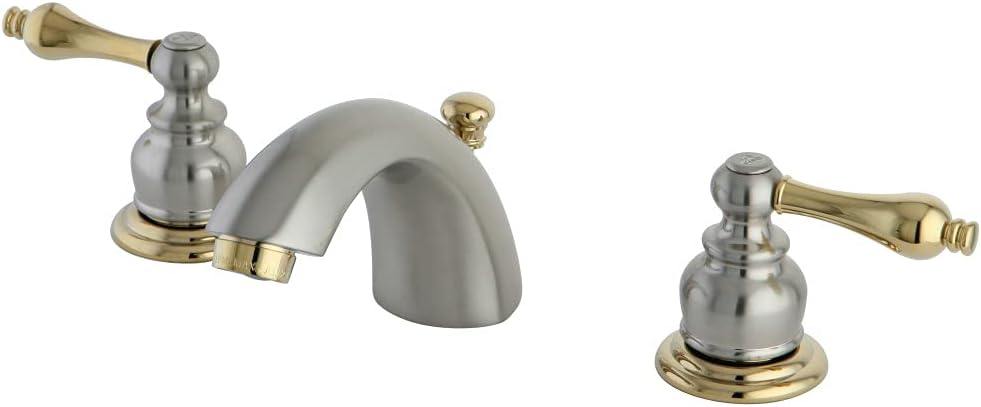 Kingston Brass KB941AL Victorian Mini Widespread Lavatory Faucet with Metal lever handle, Polished Chrome