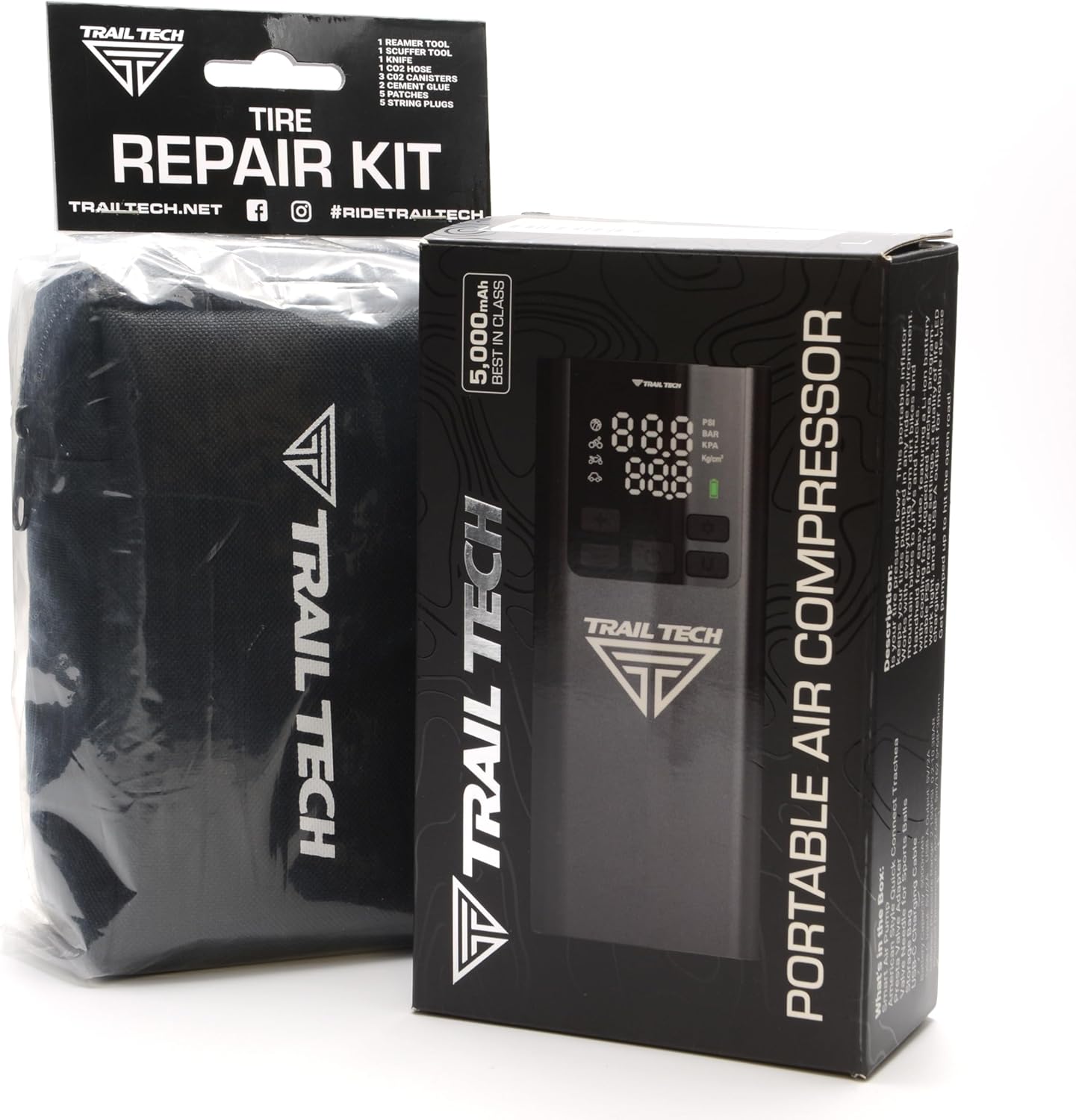 TIRE REPAIR KIT and Portable Air Compressor Bundle