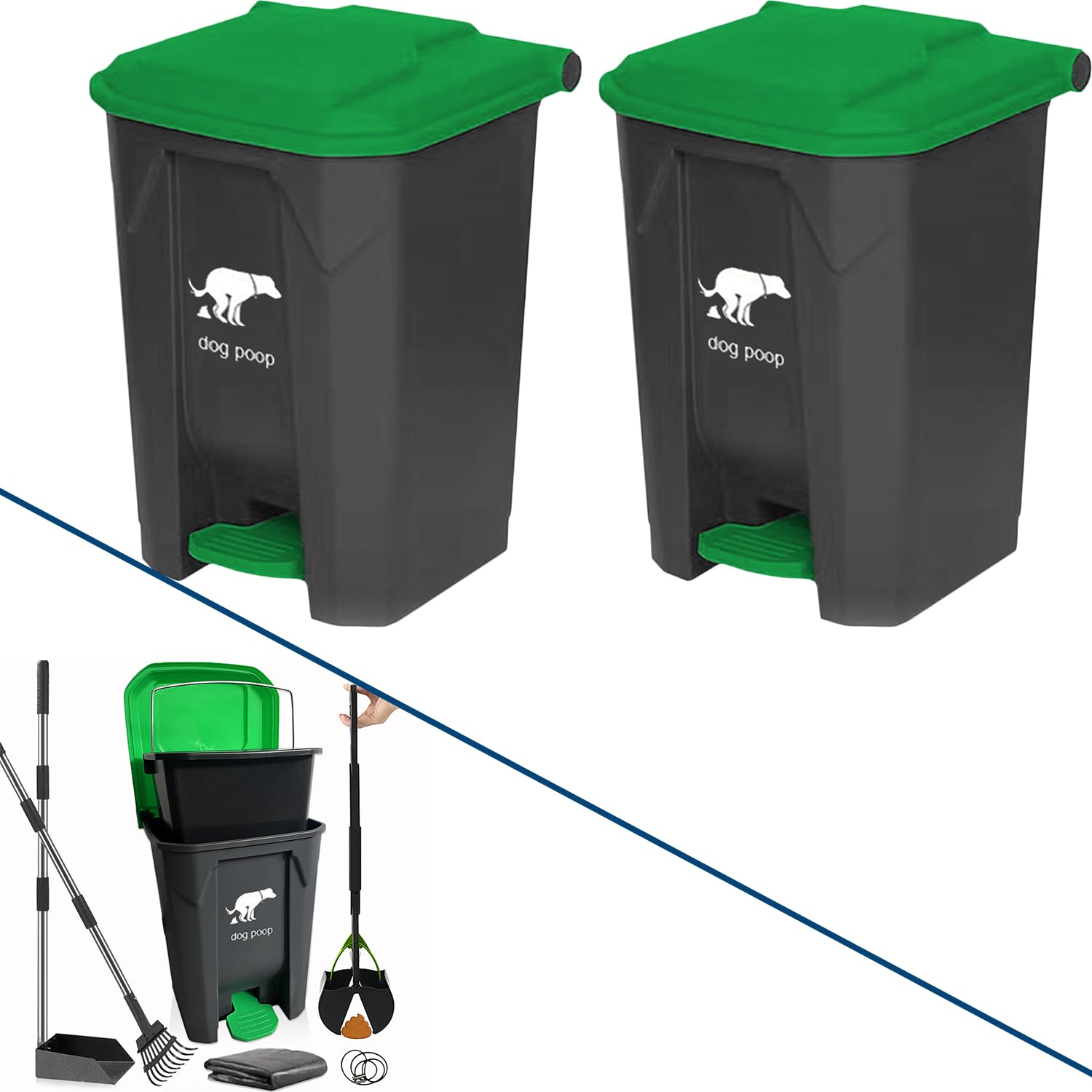 Yatmung 8 Pack - Dog Poop Trash Can Outside