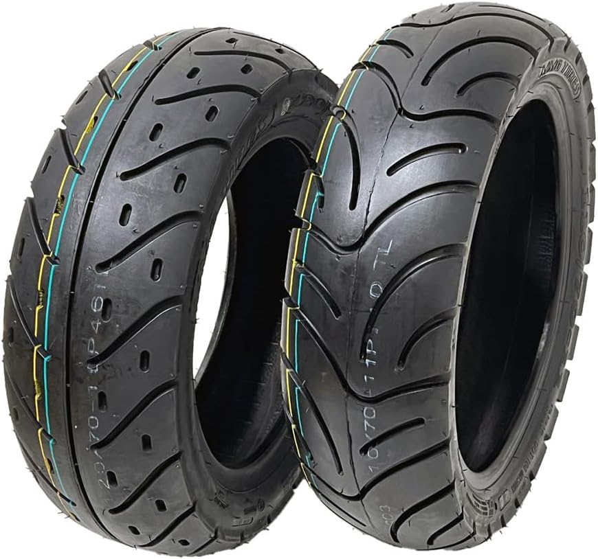 MMG Tire Set Front 110/70-11 Rear 120/70-10 for Scooters, Tubeless Street Sport