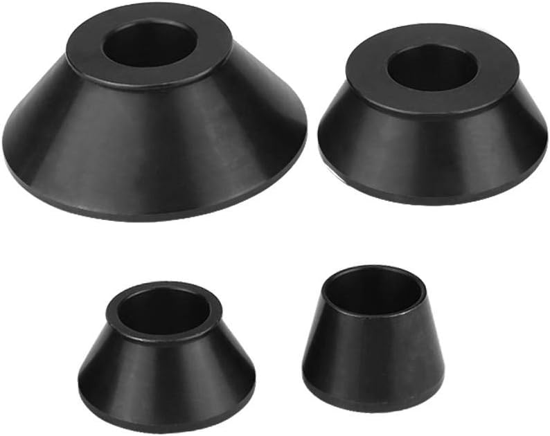 Professional Tire Balancer Adapter Cones Set, 4Pcs Carbon Steel Wheel Balancing Cones Kit for 40mm Shaft