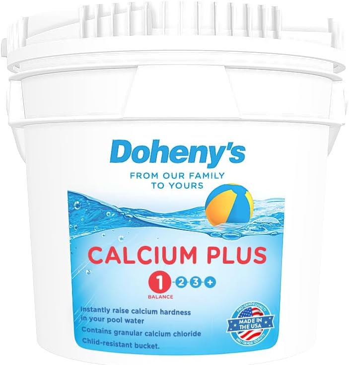 Doheny's Calcium Plus | Raise Your Calcium Hardness Level | Pro-Grade Granular/Flake Calcium Chloride | Low Calcium Hardness Levels Lead to Corrosion & Staining On Pool Surfaces and Fixtures | 100 LB