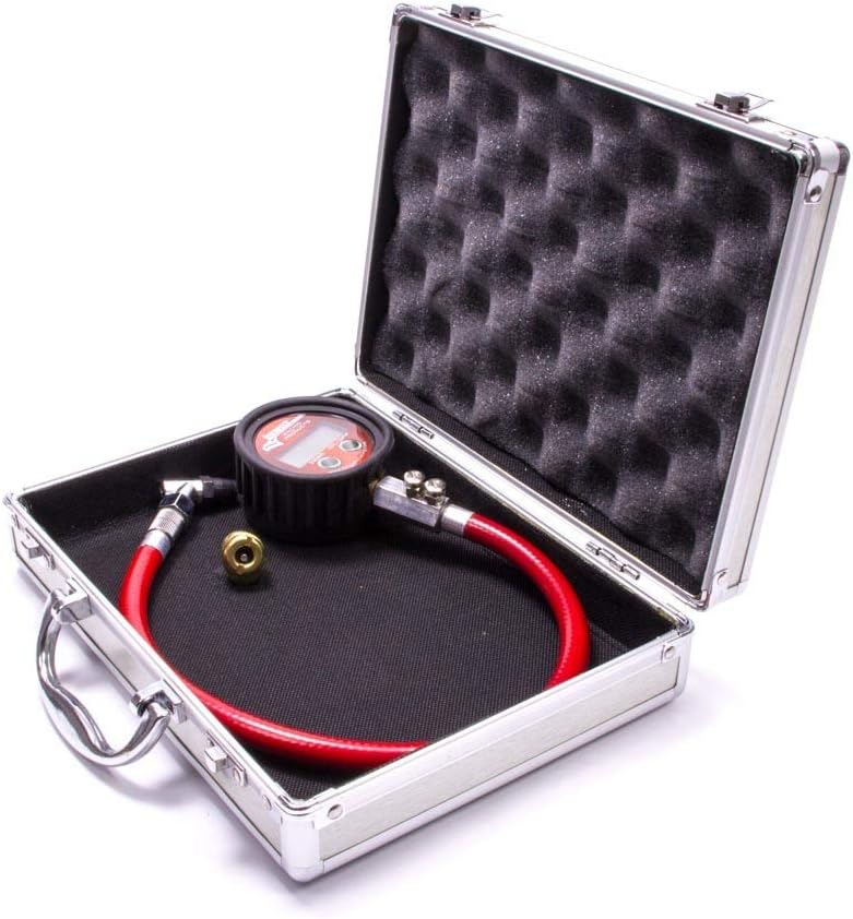 Longacre 52-53010 Pro Digital Tire Pressure Gauge 0-25 psi, Includes Silver Carrying Case, External Gauge Bumper and Auto-Off Feature to Save Battery