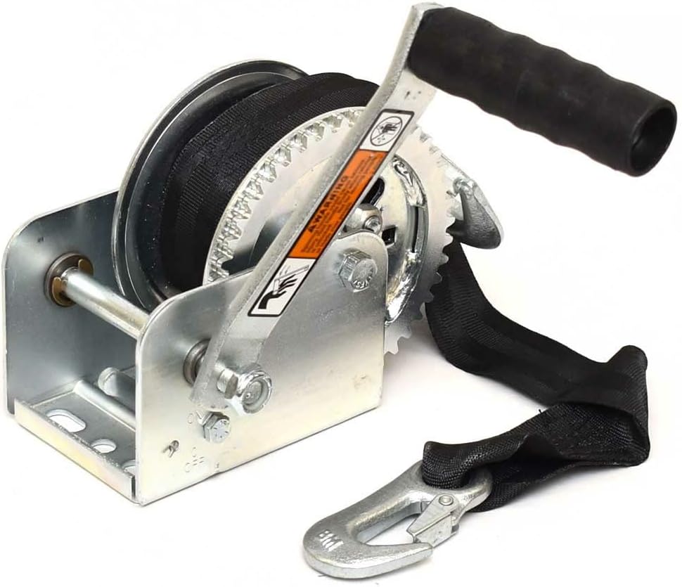 Dutton Lainson Boat Hand Trailer Winch DL1100A | w/Tow Strap 1100 LB