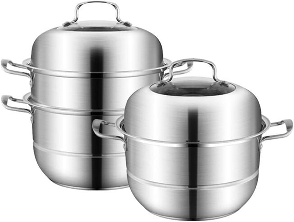 3-Tier/Layer Steam Cooker Pot, Kitchen Multi-Function Steam Pot, for Induction Cooker Gas Stove Steam Pot(28cm 3 Layer) (28cm 2 Layer One Size)