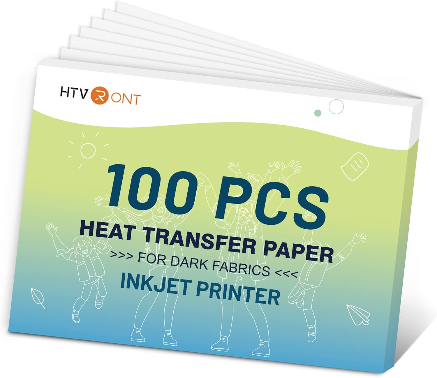 HTVRONT Heat Transfer Paper for Dark T Shirts -100 Pack 8.5x11