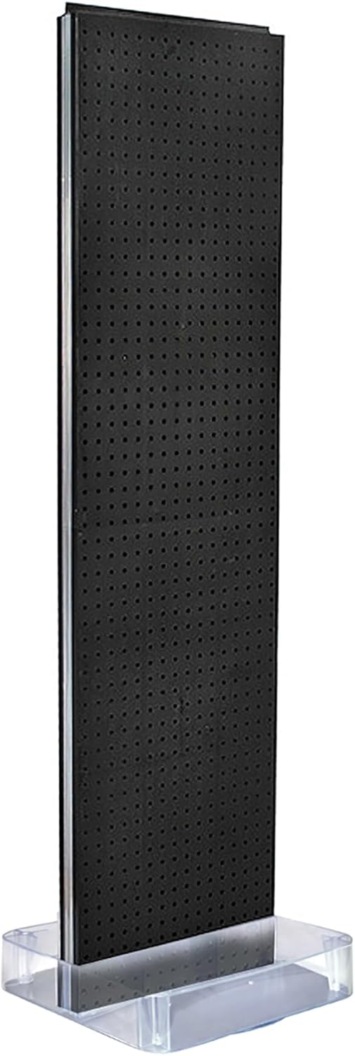 Azar Displays 700770-BLK TWO-SIDED PEGBOARD FLOOR DISPLAY NON- REVOLVING ROUND STUDIO BASE. PANEL SIZE: 16