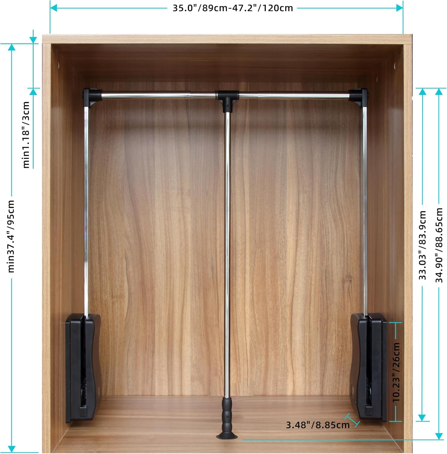 Pull Down Closet Rod 35