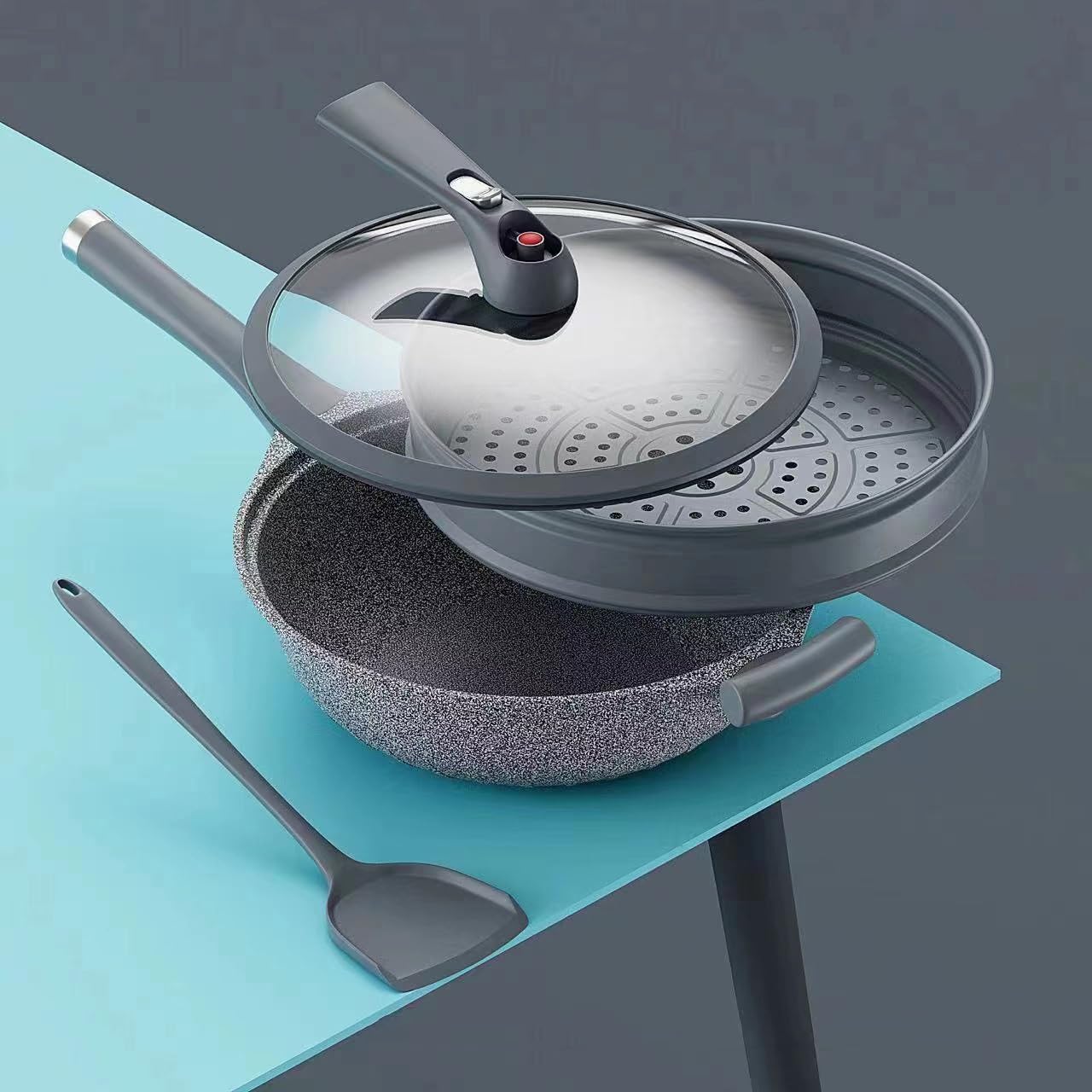 Maifan Stone Non-Stick Deep Frying Pan Home Pancake Cooking Pots Cookware