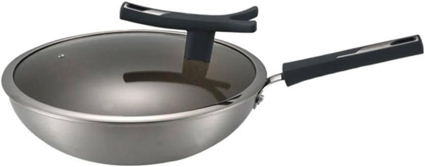 Stainless Steel Frying Pan, Uncoated, Flat Bottomed, Non Stick, Multifunctional For Household Use