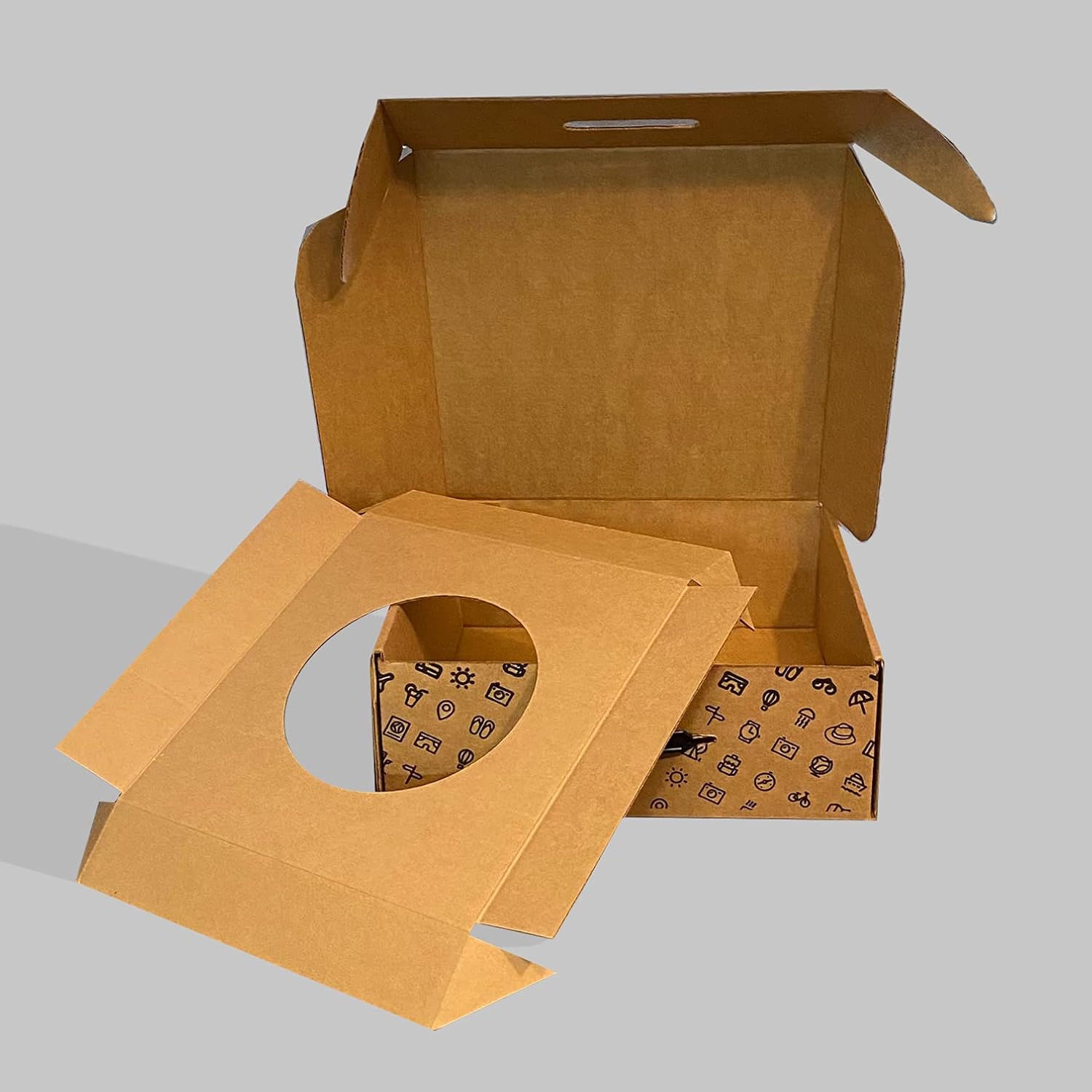 Hat Box for Traveling, Storing and Gifting (3 Pack - Fedora Design)