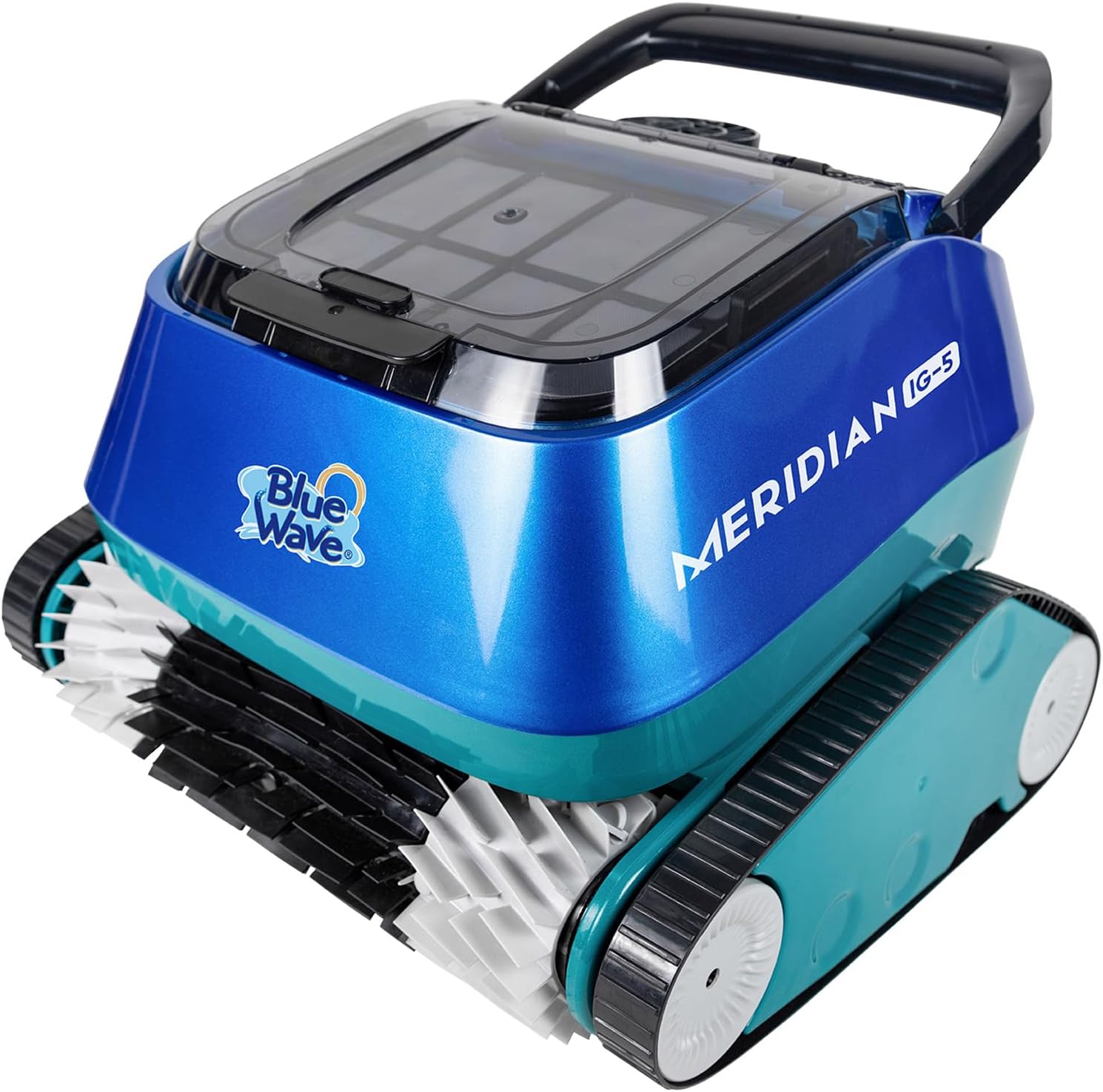 Blue Wave Meridian IG-5 Robotic Pool Cleaner for In-Ground and Above-Ground Pools – with Focus Flow Technology, Top-Load Filter Cartridge, Integrated Diagnostics, and Tangle-Free 60-Ft Swivel Cord