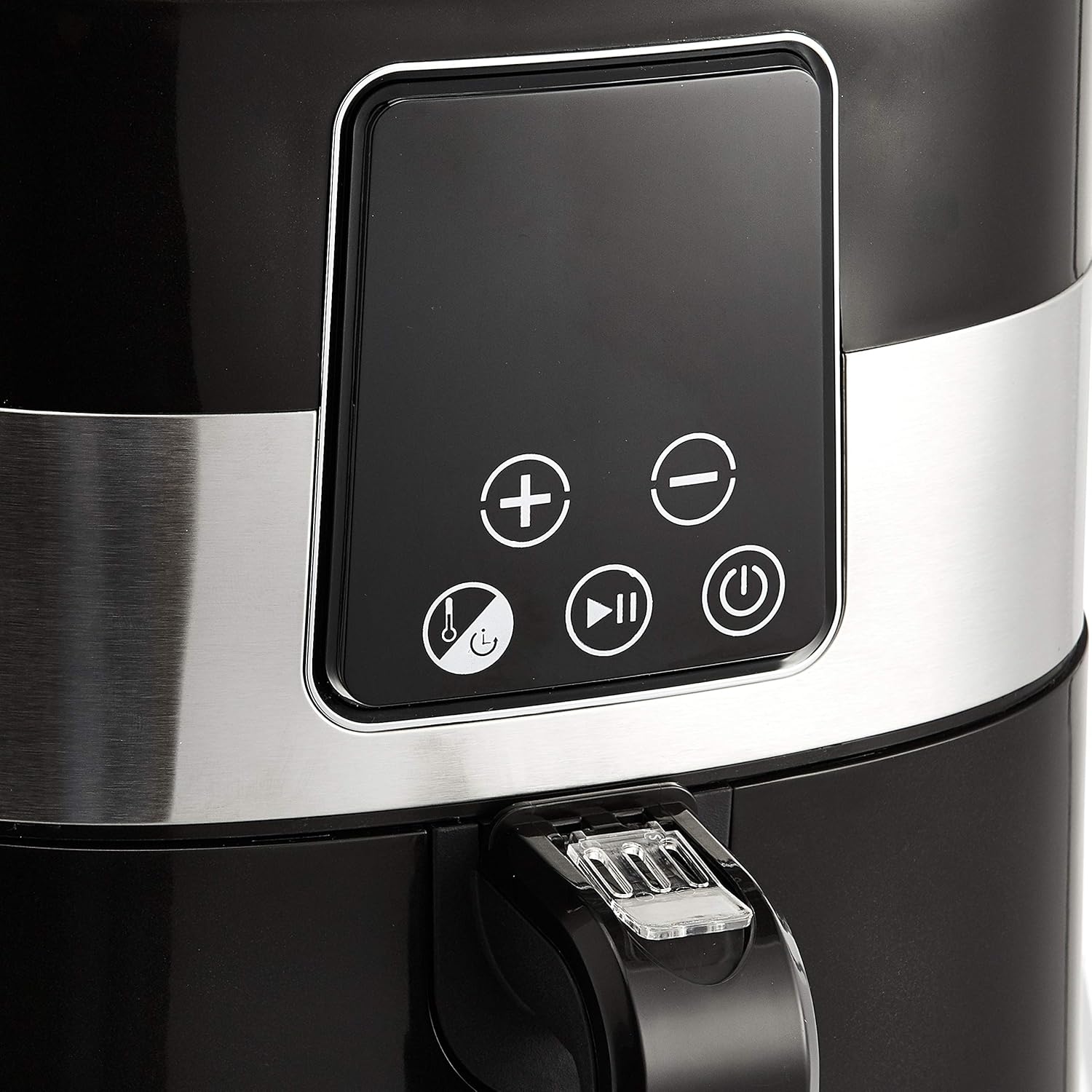 Amazon Basics 3.2 Quart 6-In-1 Air Fryer (Fry, Crisp, Roast, Bake, Reheat, Dehydrate), Non-Stick, with Timer, Auto Shut-Off, Digital Touch Screen, 180-400°F, 1400W, Black/Silver