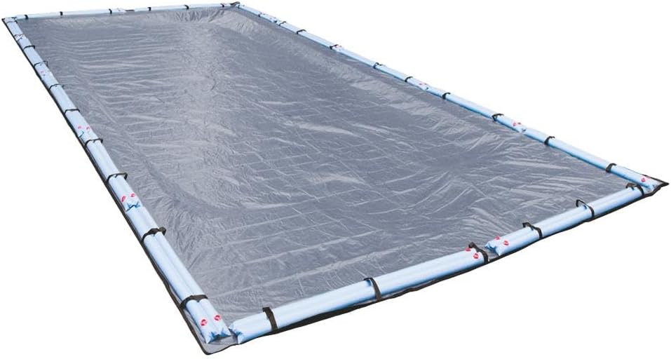 Robelle 20 x 40 ft Ultimate Charcoal Winter Pool Cover for Inground Pools, 5 ft Overlap (25 x 45 ft Cover Size), Solid 14 x 14 Scrim, 5.2 oz/yd2, 20-Year Warranty, Style: 512040R