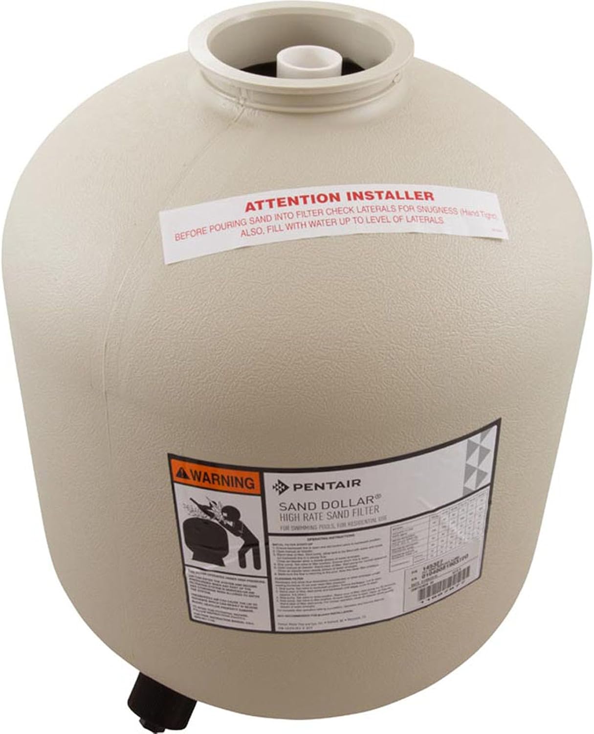 Pentair 145327 Almond Tank with Internals Replacement Sand Dollar SD40 Aboveground Pool and Spa Sand Filter
