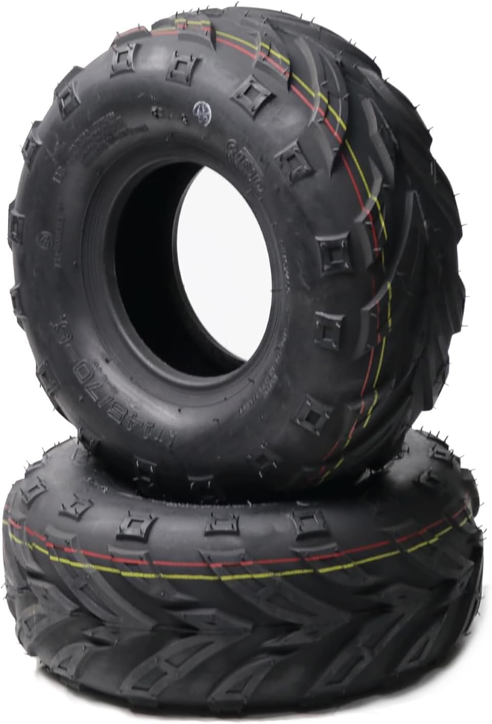 21X7-10 ATV UTV All-Terrain Tires, 21x7x10 ATV Tires, Trail Sand Mud Off-Road Tire, 4Ply Tubeless, Set of 2