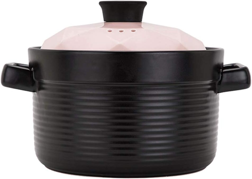 Kitchen Cookware Ceramic Casserole Stew Pot with Lid Soup Pot (Size : S) (S)