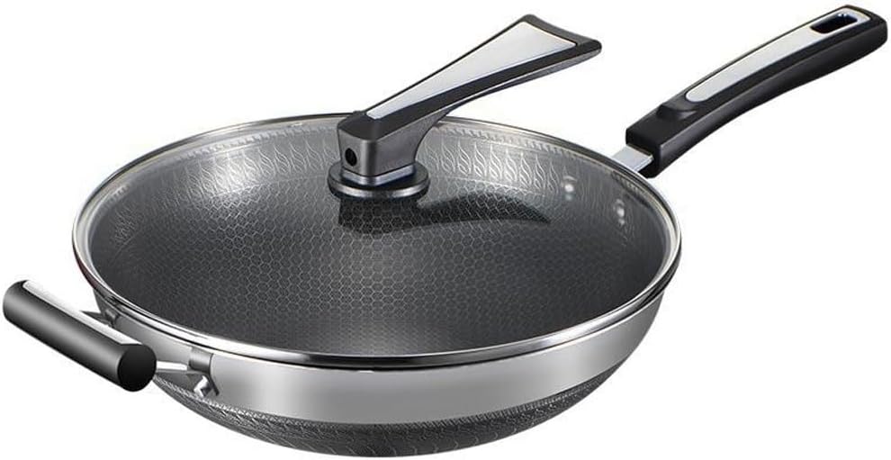 316 Stainless Steel Frying Pan Non Stick Pot Household Five Layer Vegetable Honeycomb