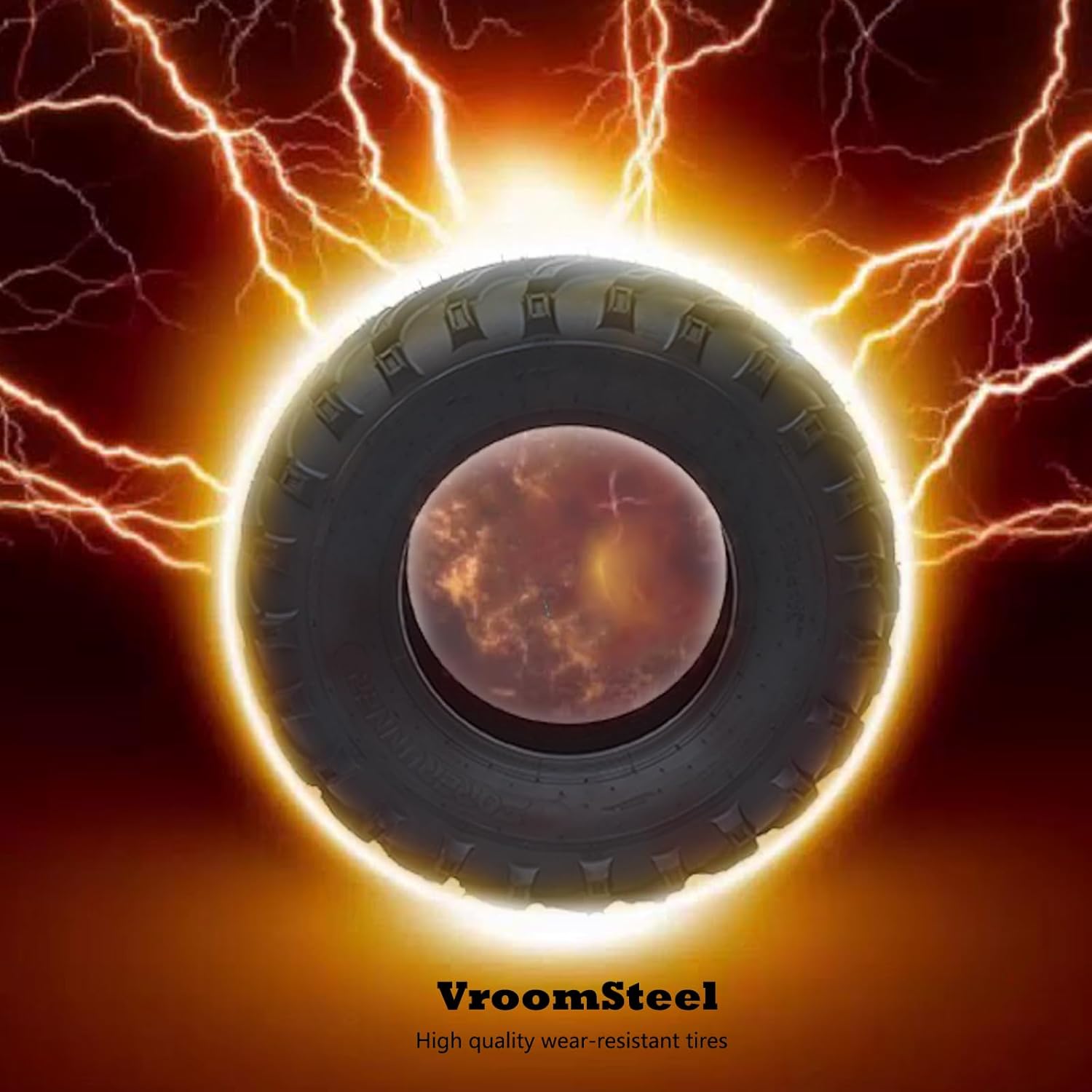 2 Pack ATV Tires 24X8.00-14 ATV Tires, 14 Rim ATV/UTV Tires, 4PR Mud Trail Tires(Set of 2, Tubeless)