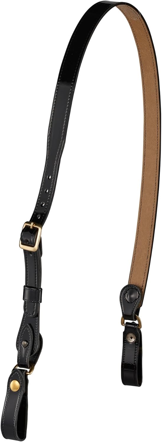 JAY-PEE Sam Browne Shoulder Strap 1 1/4 inch Leather Cross Strap Includes 2 D-Rings that Connect to Duty Belt