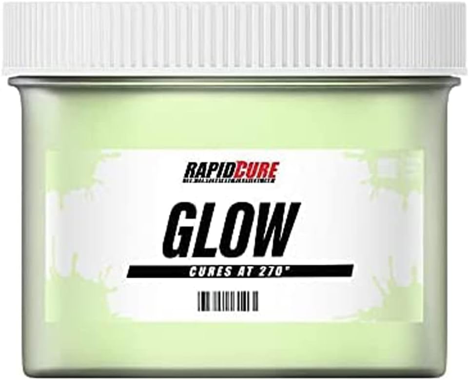 Rapid Cure® Screen Printing Ink Glow in The Dark (Pint - 16oz.) - Plastisol Ink for Screen Printing, Fast Curing Fabric Paint - Screen Print Direct®, USA Made